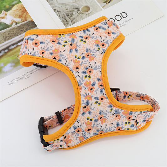Orange Floral Harness