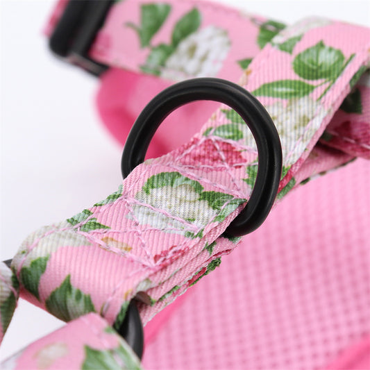 Pink Floral Harness