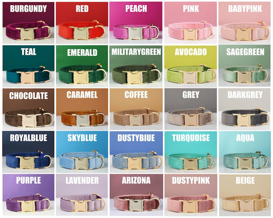 Velvet Personalise Dog Collar